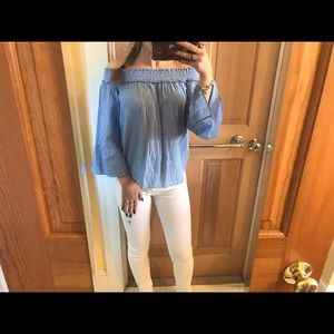 Off the shoulder Lilly Pulitzer shirt